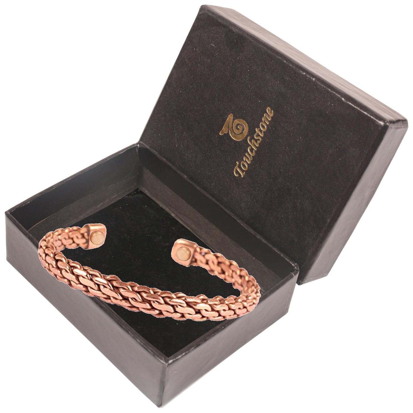 Touchstone Copper bracelet Tibetan style. Hand forged with solid and high gauge pure copper. Elegant weave pattern.