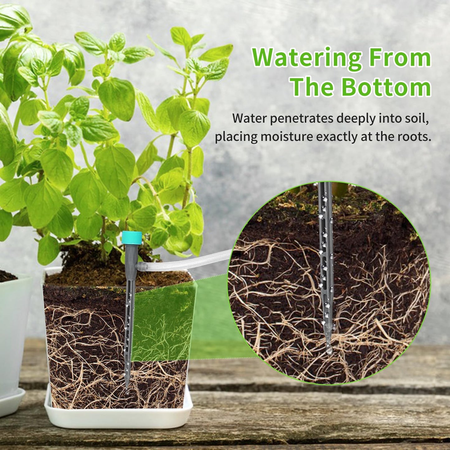 RUNWUSHENG Automatic drip Irrigation System，DIY Indoor Plant Watering System,Self-Priming Pump, programmable Timer, Indoor Pot Plant Watering Device