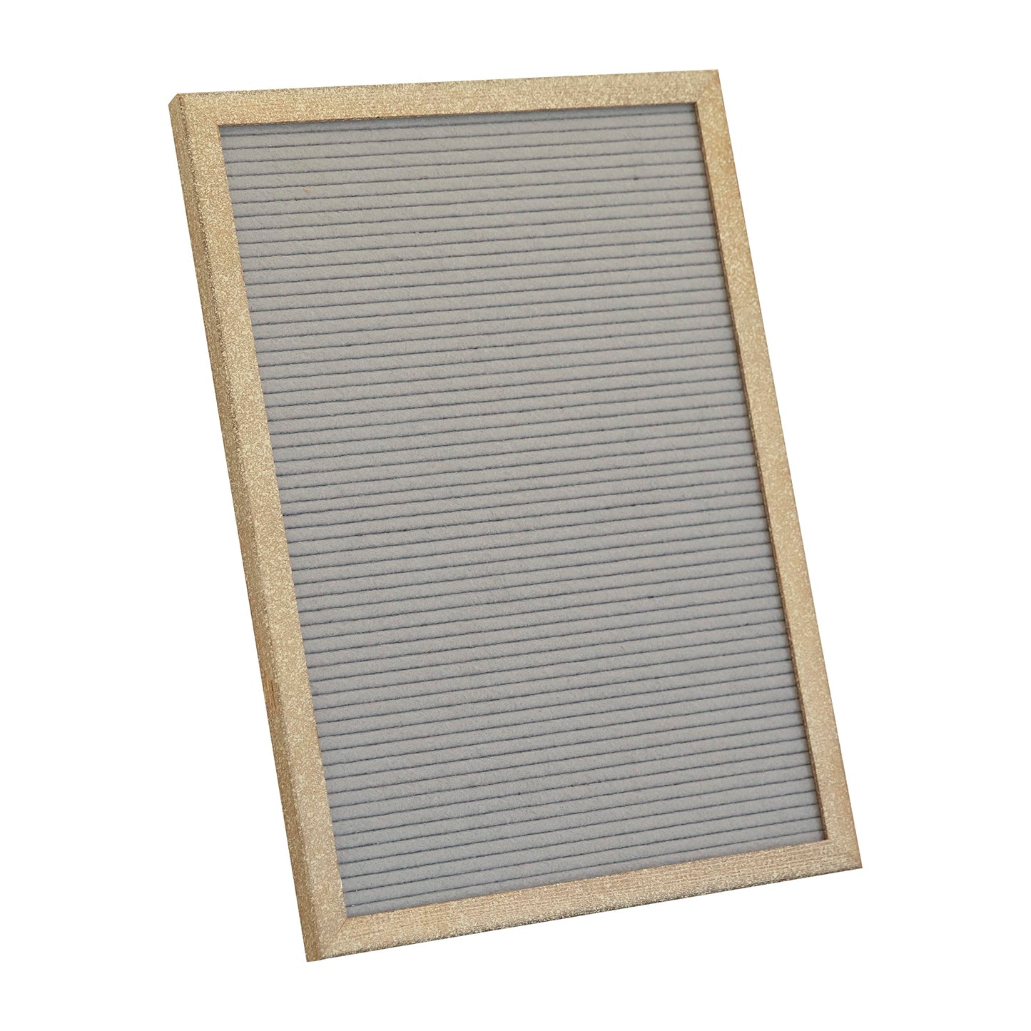 HBCY Creations 12"x17" Felt Letter Board - Solid Wood Frame - Weathered Wood - Gray Felt - 389 PP Letters Including Numbers, Symbols, Icons - Canvas Carrying Case