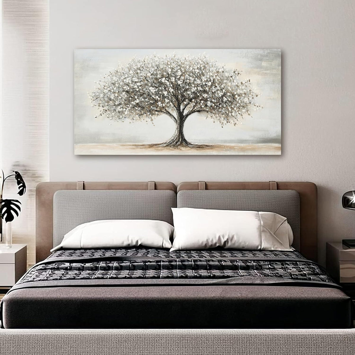 Canvas Wall Art Decor Tree of Life Art Modern Black and White Art Prints Canvas Art Wall Decor Artwork for Walls Decorations Pictures for Living Room for Home Office Wall Decor 20"X40"
