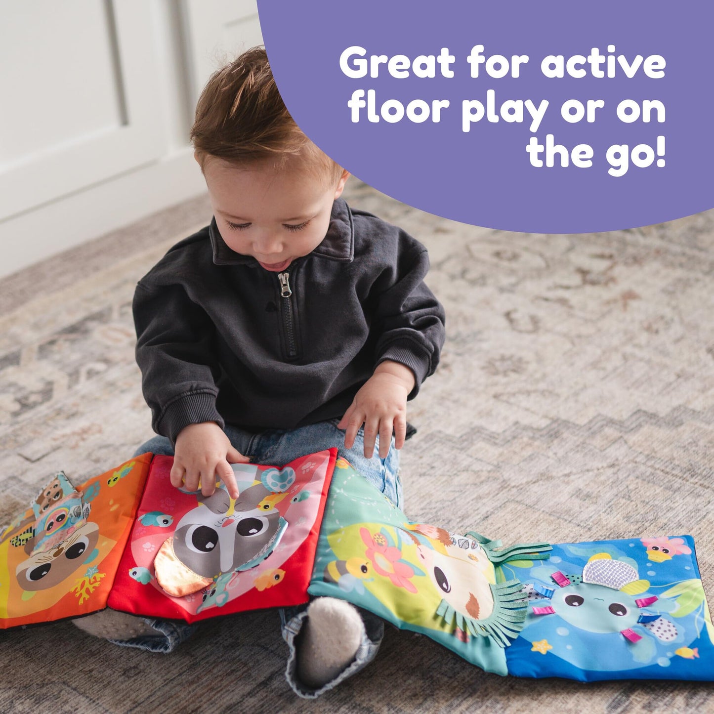 Lamaze Tummy Time Baby Mirror Toy - High Contrast Sensory Mirror for Infant Development, Foldable & Portable Baby Activity Toy, Visual & Fine Motor Stimulation for Newborns - 0 Months and Up