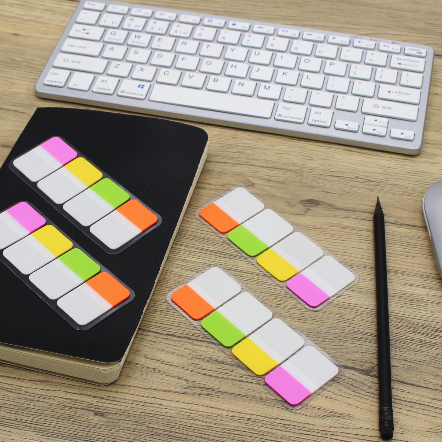 Extra Thick Tabs Flags Assorted Bright, 1 x 1.5 Inch Sticky Tabs, Easy to Post, 48 Tabs/Color, 192 Pages Total