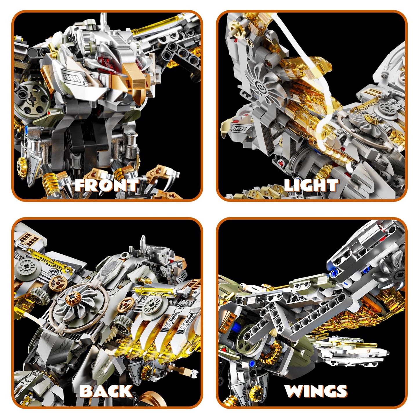 CSNRHG Mechanical Eagle Building Block Set 3D Poseable Model with Articulated Wings & Talons STEM Toy for Kids & Adults Ideal Gift for Engineering, Nature & Animal Lovers