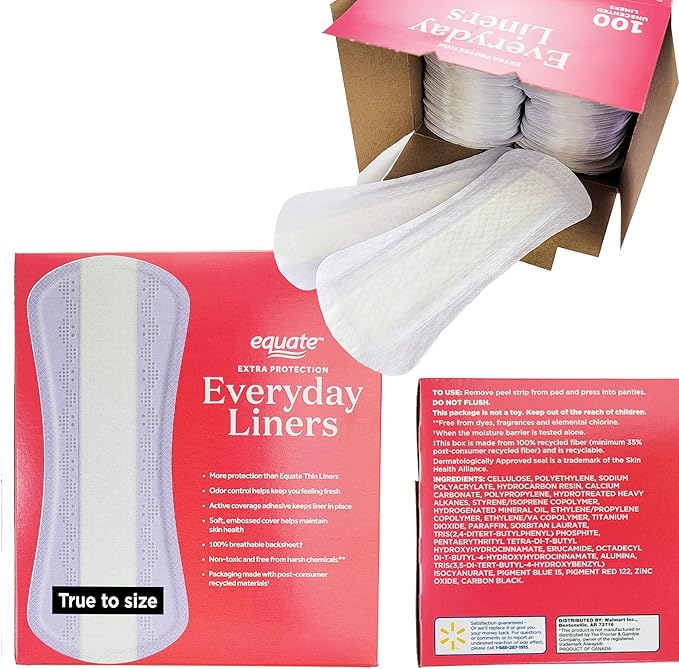 Everyday Liners - Long - 100 Liners with Active Coverage and Vital Volumes Tips Card Bundle