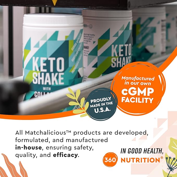 Matchalicious Japanese Matcha Powder, Sweetened Green Tea Powder Vegan, Gluten Free, Low Sugar, For Baking, Lattes, Smoothies, and Matcha Tea, Just Add Water, Dissolves Easily, 17 Servings, 6 oz