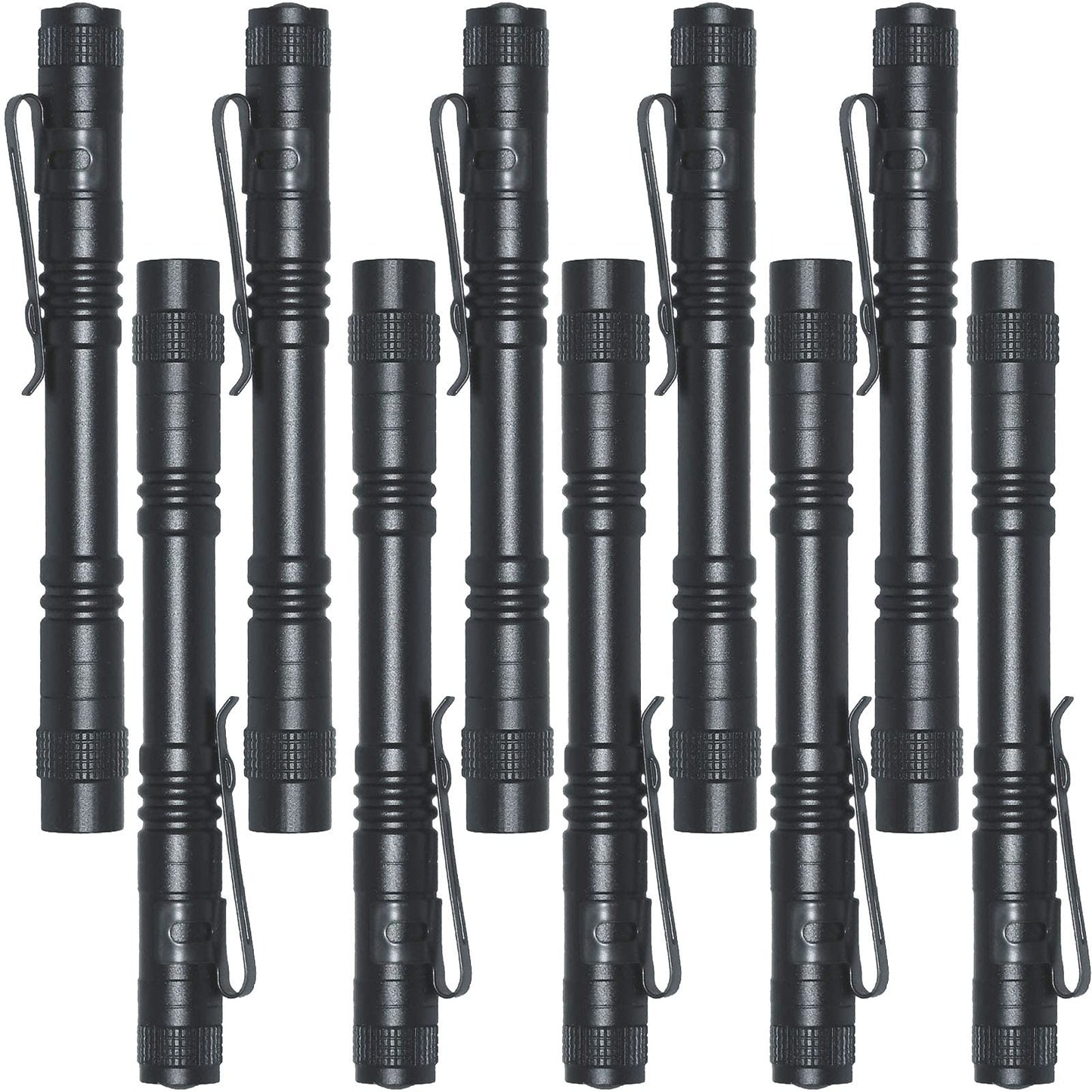 Beieverluck 10 Pack Small Mini Flashlights, Pocket Flashlight Penlight with Clip, Tactical Pen Light for Camping Outdoor Emergency Inspection Fathers Gifts for Dad Husband