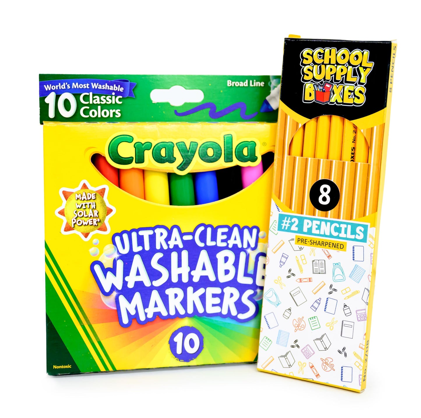 Back to School Essentials Supplies Kit Bundle for K-8 Students – 20-Piece First Day of School Must-Have Set with Notebooks, Pencils, Folders & More