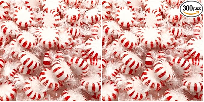 Starlight Peppermint Hard Candy | Bulk 2 Pounds | Individually Wrapped Mints | Refreshing Peppermint Candies (Pack of 2)