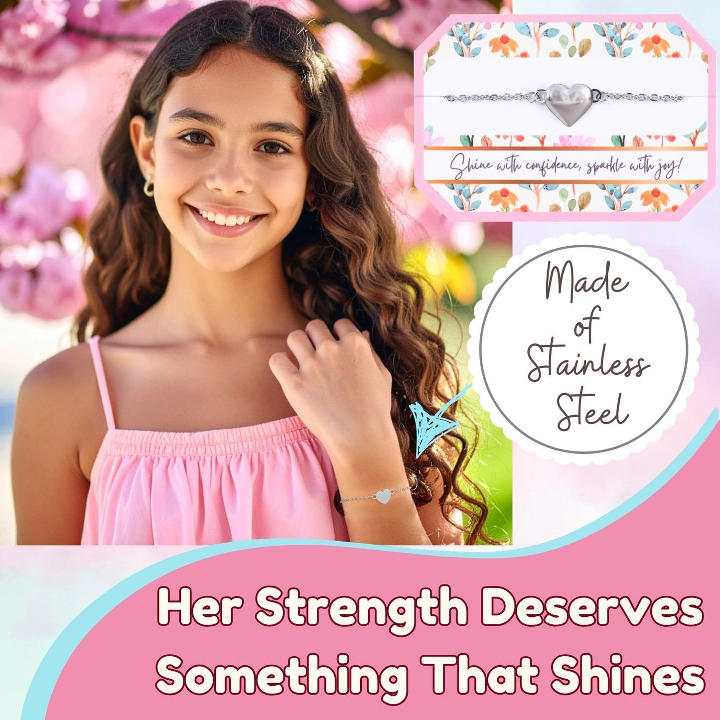 Mark and Lola’s First Period Pal Pack Gift Box | First Period Kit for Tweens & Teens | Pads, Panty Liners, Confidence-Boosting Essentials, First Period Gift Box & Discreet Bag (Hearts)