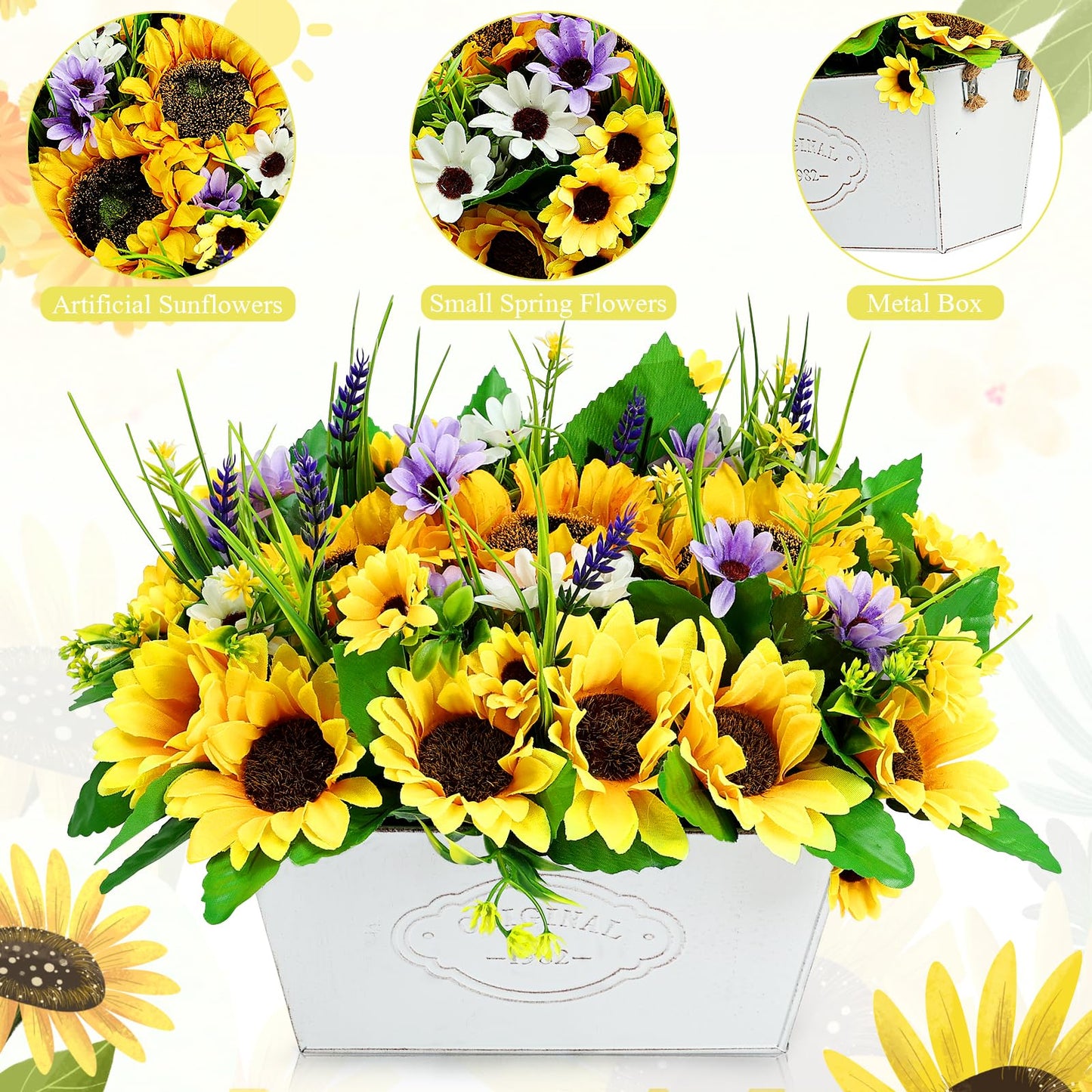 Scawim Pre-Made Flower Table Centerpieces