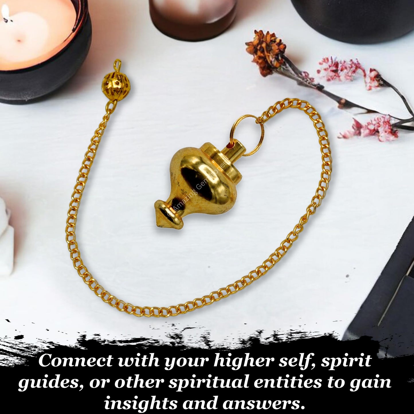 Amazing Gemstone Healing Metal Pendulums for Divination, Gold Pot Steel Copper Pendulum High Energy Pendulo de Bronce Pendulos de Mesa MP10