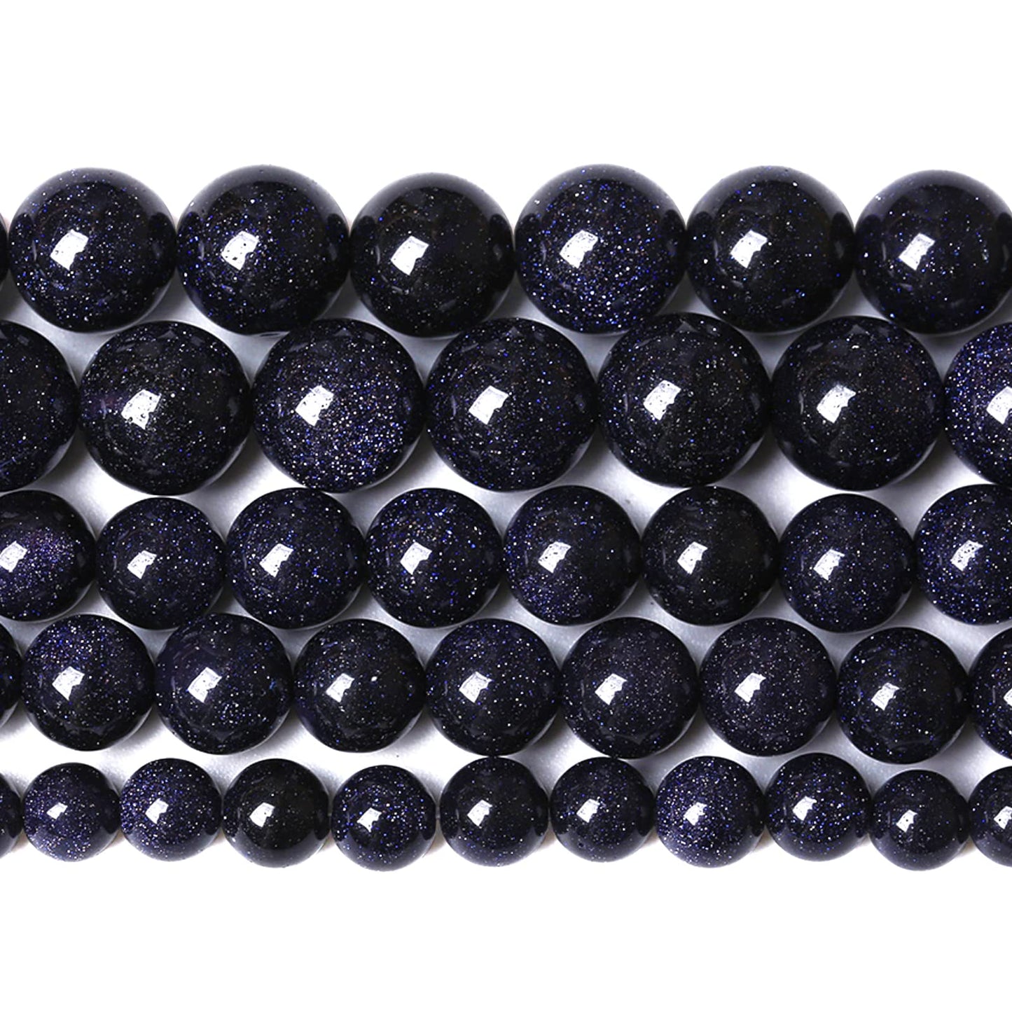 6mm 60pcs Blue Sandstone Spacer Loose Beads for Jewelry Making DIY Bracelet 1 Strand