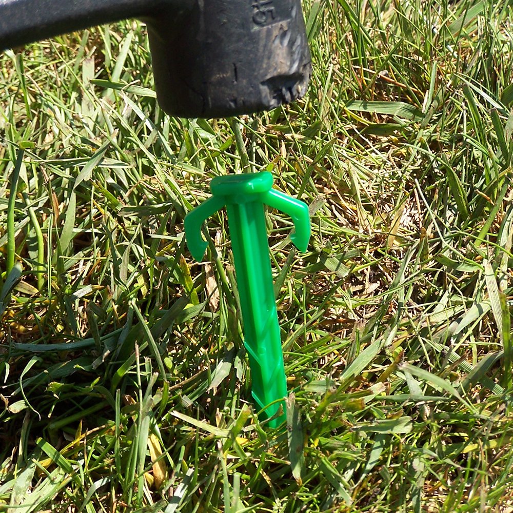 50 ct. Contractor Grade 4 Inch Biodegradable Stakes, Sod staples For Securing Weed Fabric, Landscape Fabric, Netting, and Blanket