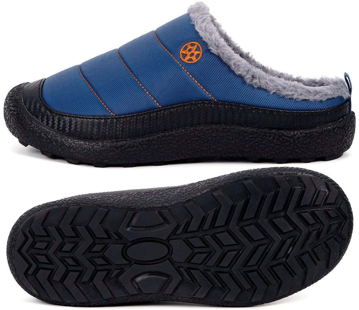Womens Mens House Slippers Outdoor Winter Shoes Blue