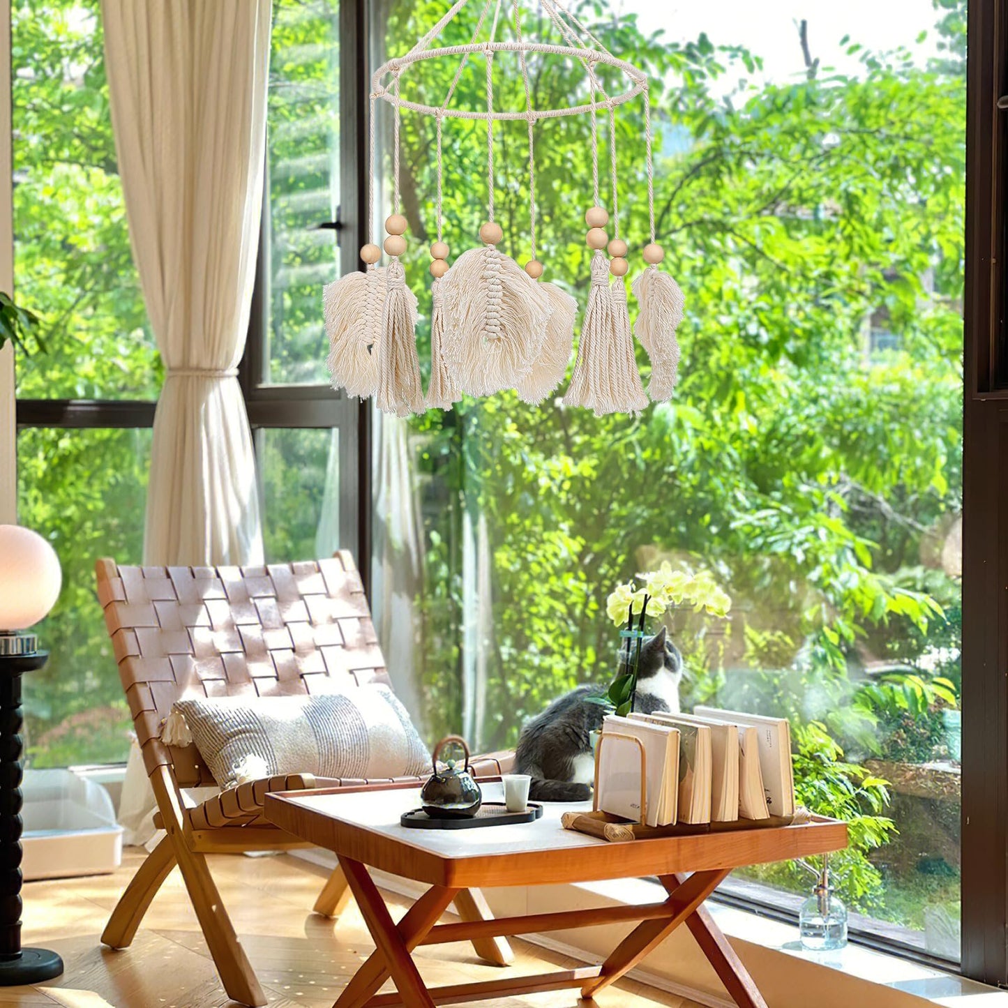 Boho Crib Mobile Handmade Neutral Crib Mobile Nursery Decoration for Nursery Room Decor