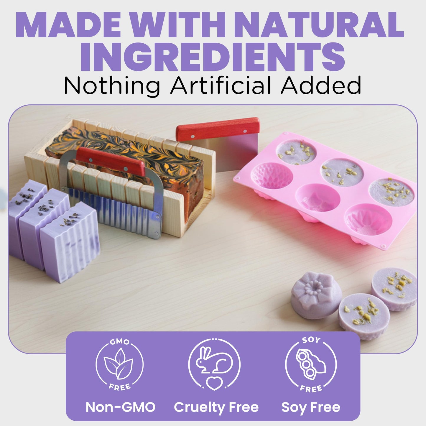 CraftZee 𝗦𝗨𝗣𝗘𝗥 𝗗𝗘𝗟𝗨𝗫𝗘 Soap Making Kit - All-in-One Soap Making Supplies with 6lbs Soap Base, 8 Dyes, 8 Essential Oils, Silicone Molds, Cutters, All Essential Tools & Instructions