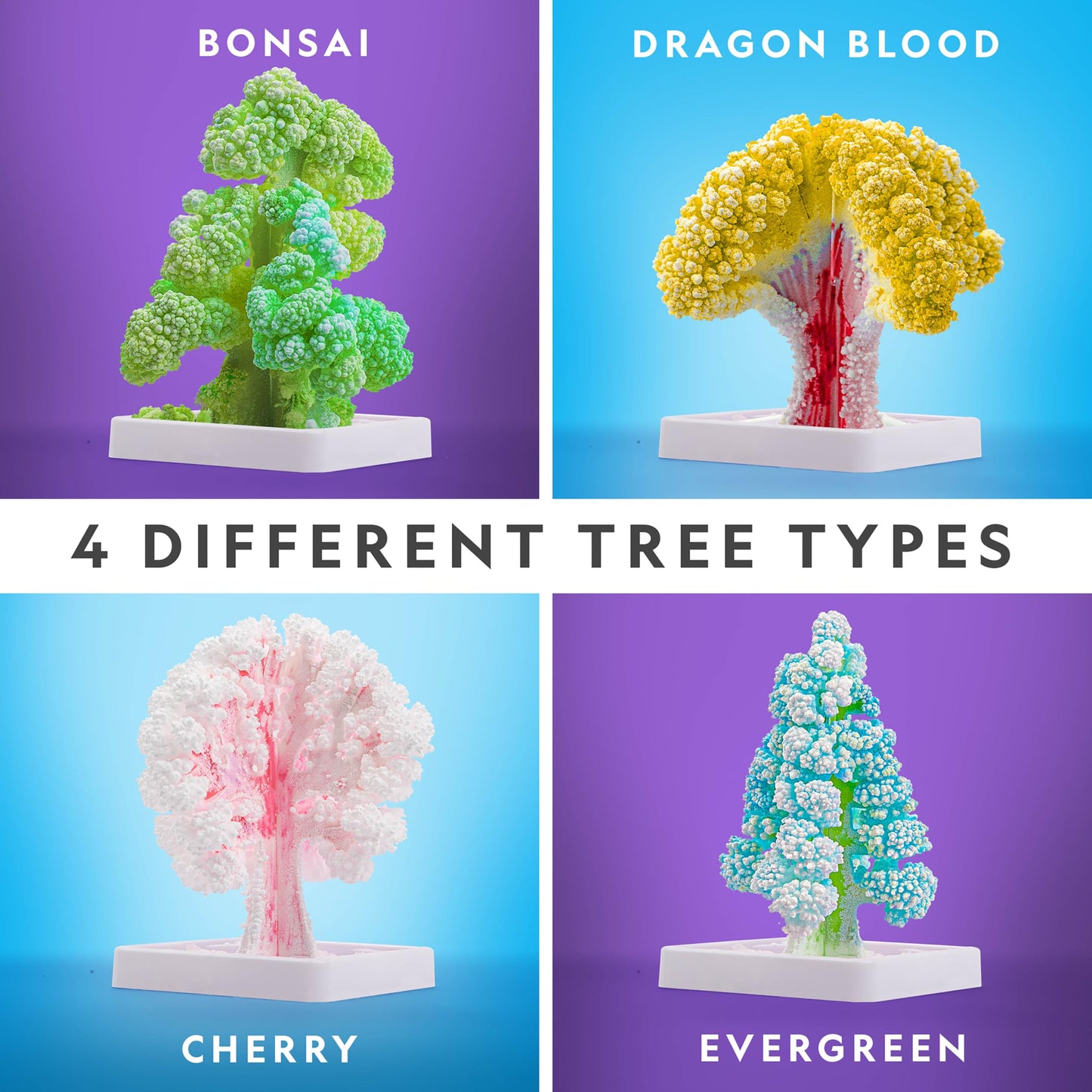 National Geographic Craft Kits for Kids - Crystal Growing Kit, Grow 6 Crystal Trees in Just 6 Hours, Educational Craft Kit with Art Supplies, Geode Specimen, STEM Arts & Crafts Kit (Amazon Exclusive)