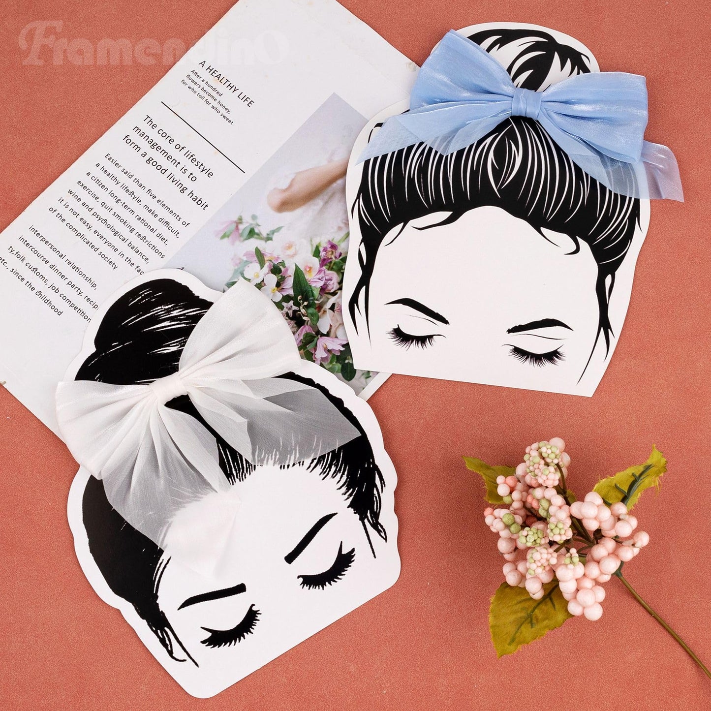 Framendino, 50 Pack Cardboard Headband Display Cards for Selling Bracelet Necklace Ear Warmers Hats Scrunchies Sewing Crochet Knitting