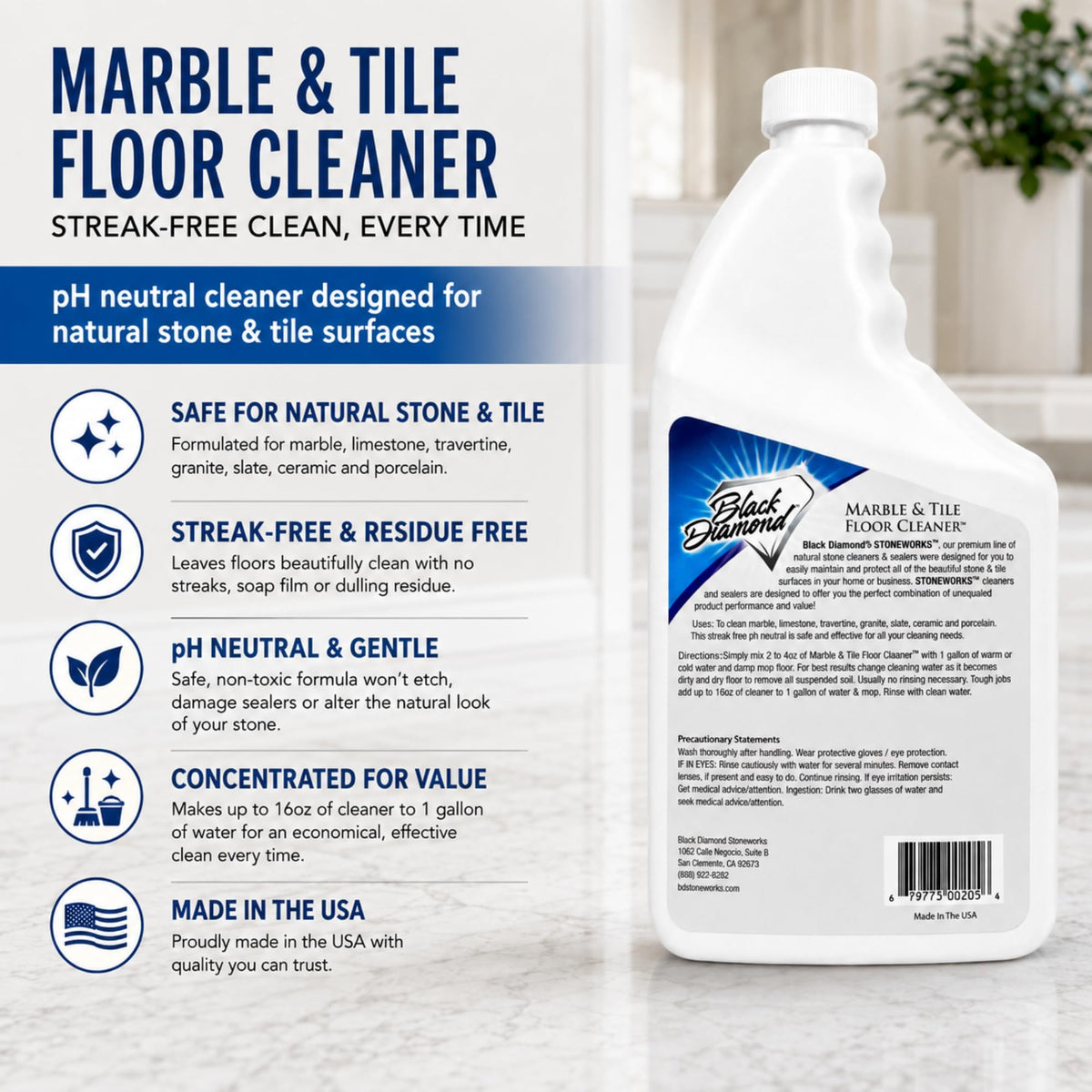 Marble & Tile Floor Cleaner Concentrate (32 Fl Oz)