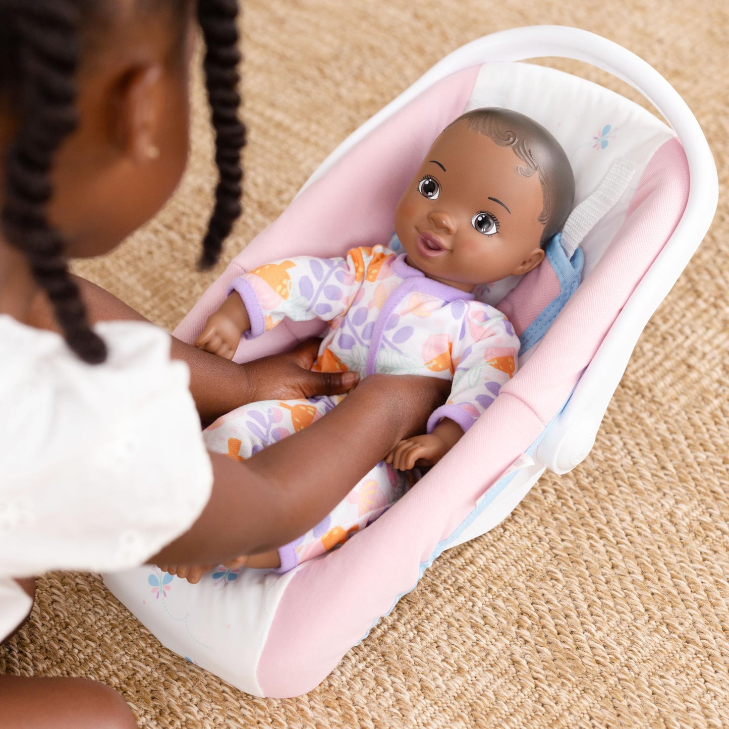 Acorn Avenue 14 Inch Soft Baby Doll for Toddlers 1–3, with Removable Clothes & Pacifier, Toddler Doll Toy (Purple African)