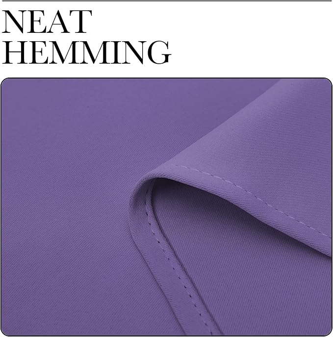 NICETOWN Lilac Purple Room Darkening Curtains for Kitchen, Window Treatment Thermal Insulated Solid Grommet Room Darkening Curtains/Drapes for Bedroom (Set of 2, 42 inches Wide by 68 inches Long)