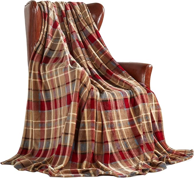 MERRYLIFE Throw Blanket Plaid| Ultra-Plush Soft Colorful Oversized | Decorative Couch Travel Blanket |Large Size (60" 90", Love Urban)