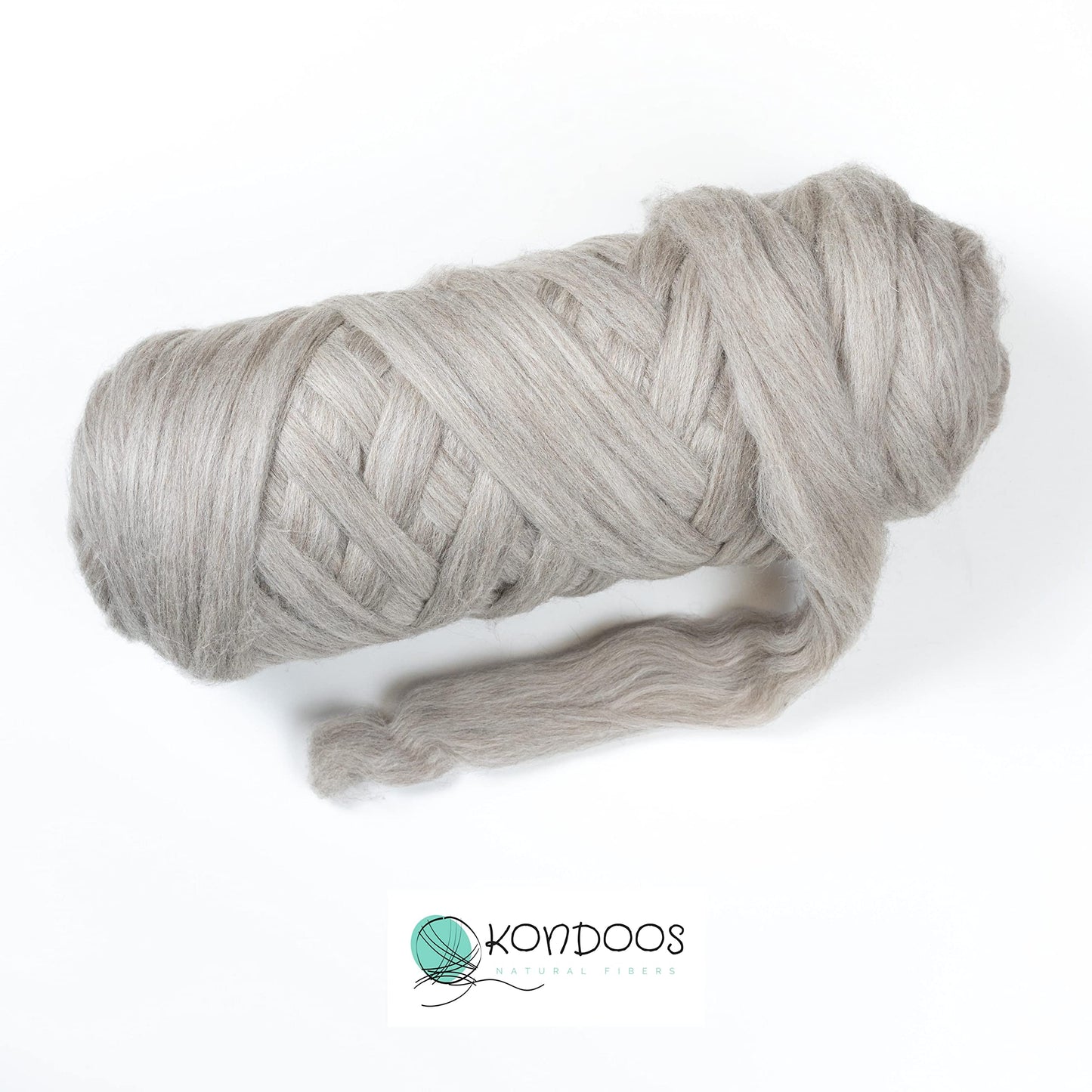 Kondoos Natural Wool Bulk roving, 4 lb. Best Wool for Spinning, arm Knitting, Felting, Chunky Blankets Yarn and Tapestry. Natural Colors, un-Dyed. (Sand, 4 lb)