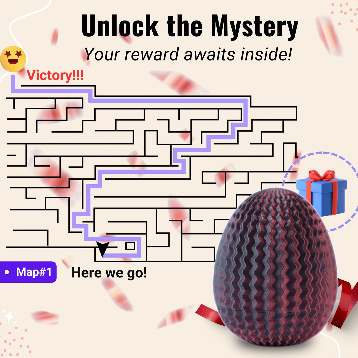 Maze Egg Money Puzzle Gift Box: Available in 4 Unique Internal Designs - Secret Cash Holder & Surprise Gift Container for Easter, Birthday, Wedding - Fun Brain Teaser Toy for Kids & Adults