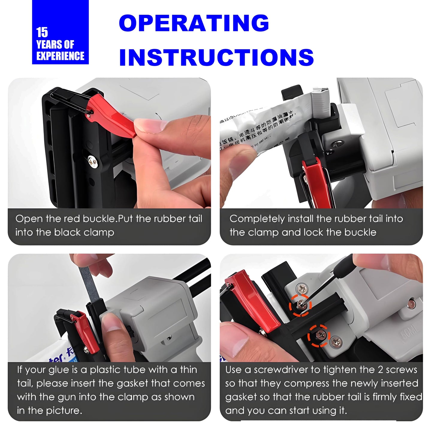 SoKalChw Toothpaste tube glue gun, Epoxy resin gun paster kit, 704 Silicone manual universal extruder injection guns, Best aluminum tube squeezer tool