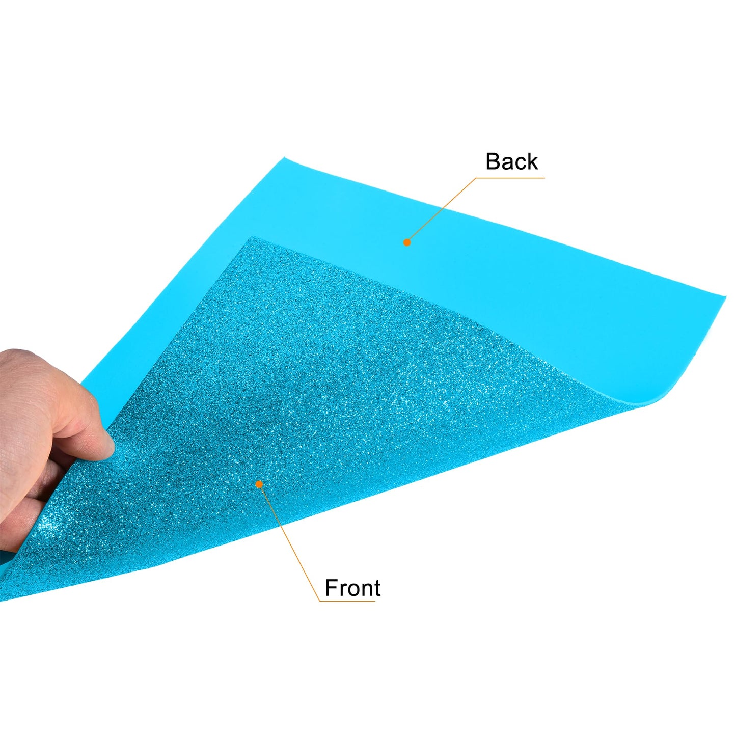 uxcell Light Blue Shiny EVA Foam Sheets 23.6x15.7in 1.5mm Thick for Crafts DIY 6 Pcs