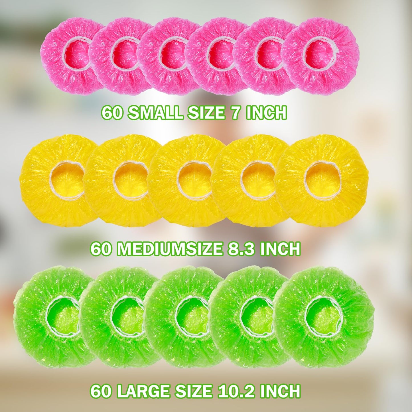 Mwellewm Bowl Covers Reusable Elastic Plastic Wrap for Food Storage Fresh Keeping Stretch Bags Bowl Covers for Bread Proofing Alternative to Foil for Family Outdoor Picnic Sourdough Baking(180)