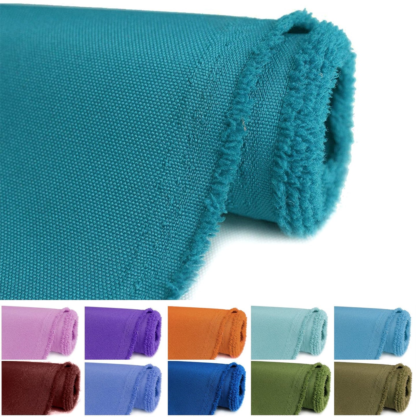 BECHAEO Waterproof Canvas Upholstery Fabric by The Yard 58" Wide 600 Denier Water Resistant Oxford Polyester Material Outdoor Fabric for DIY Sewing Chair Cushion Awning Bag, 5 Yards Cyan Blue