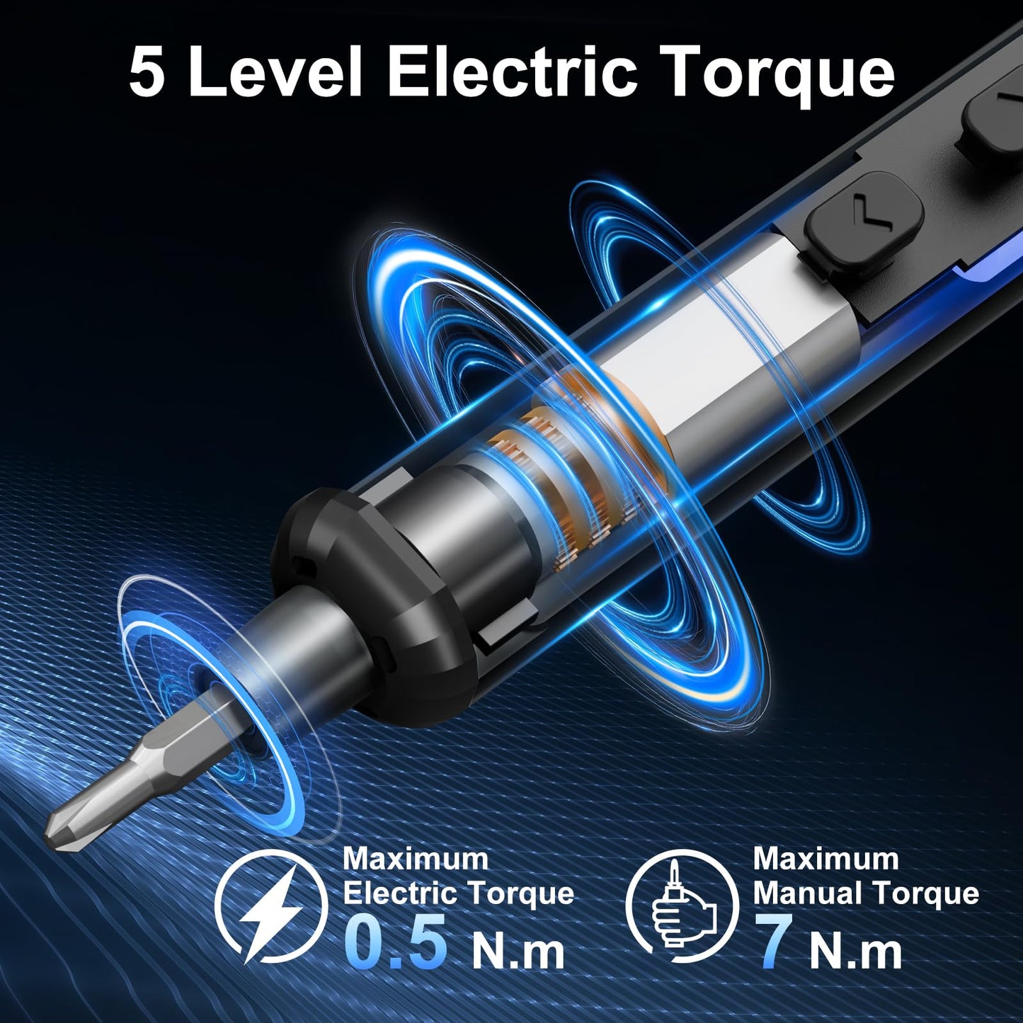 STREBITO Mini Electric Screwdriver Set, 67 in 1 Electric Precision Screwdriver - 50 S2 Magnetic Bits, 5 Torque Settings, 4 LED Lights, Electric Screwdriver Kit for PC Phone Laptop Camera Electronics