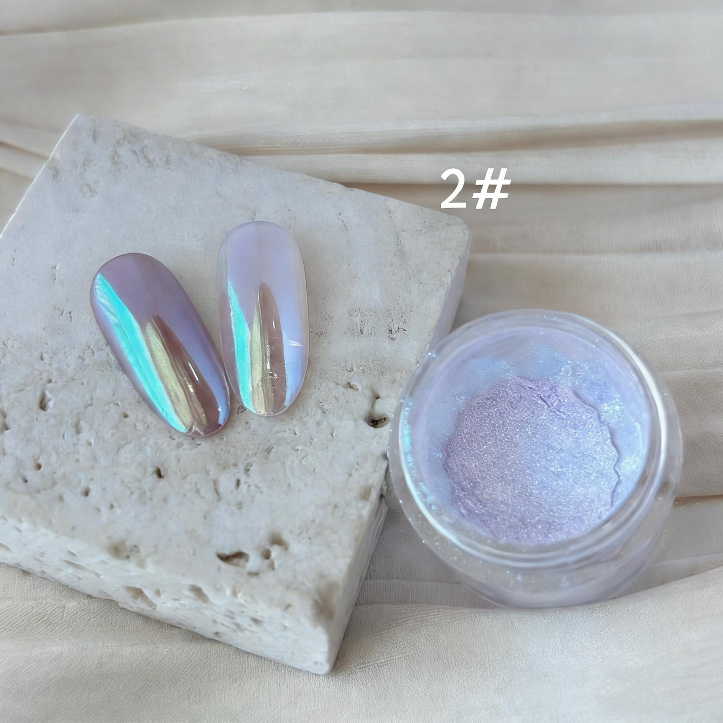 CHARMING MAY Moonlight Rainbow Chrome Nail Powder,3 Jars Aurora Nail Powder Unicorn Mermaid Chrome Powder for Nails Nail Art Glitter (Moonlight#123)