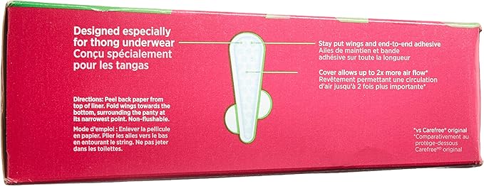 Carefree Thong Pantiliners-Unscented- 49 Count (Pack of 3)