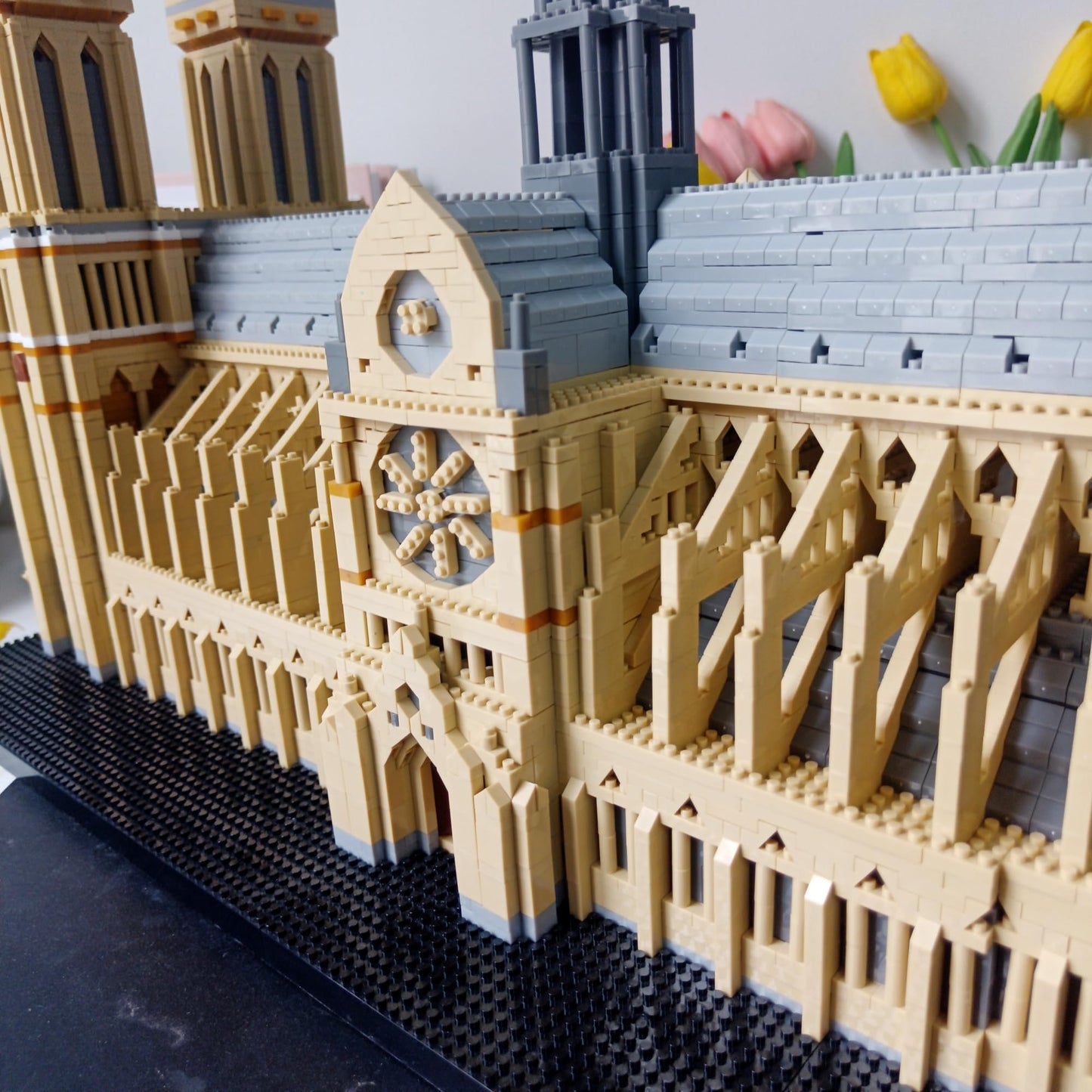 alltogetho Paris Notre Dame Cathedral Micro Building Blocks, 7300+ Pieces 3D Challenging Architecture Set for Adults - Collectible Display Model Educational Souvenir Gift for History & Art Lovers