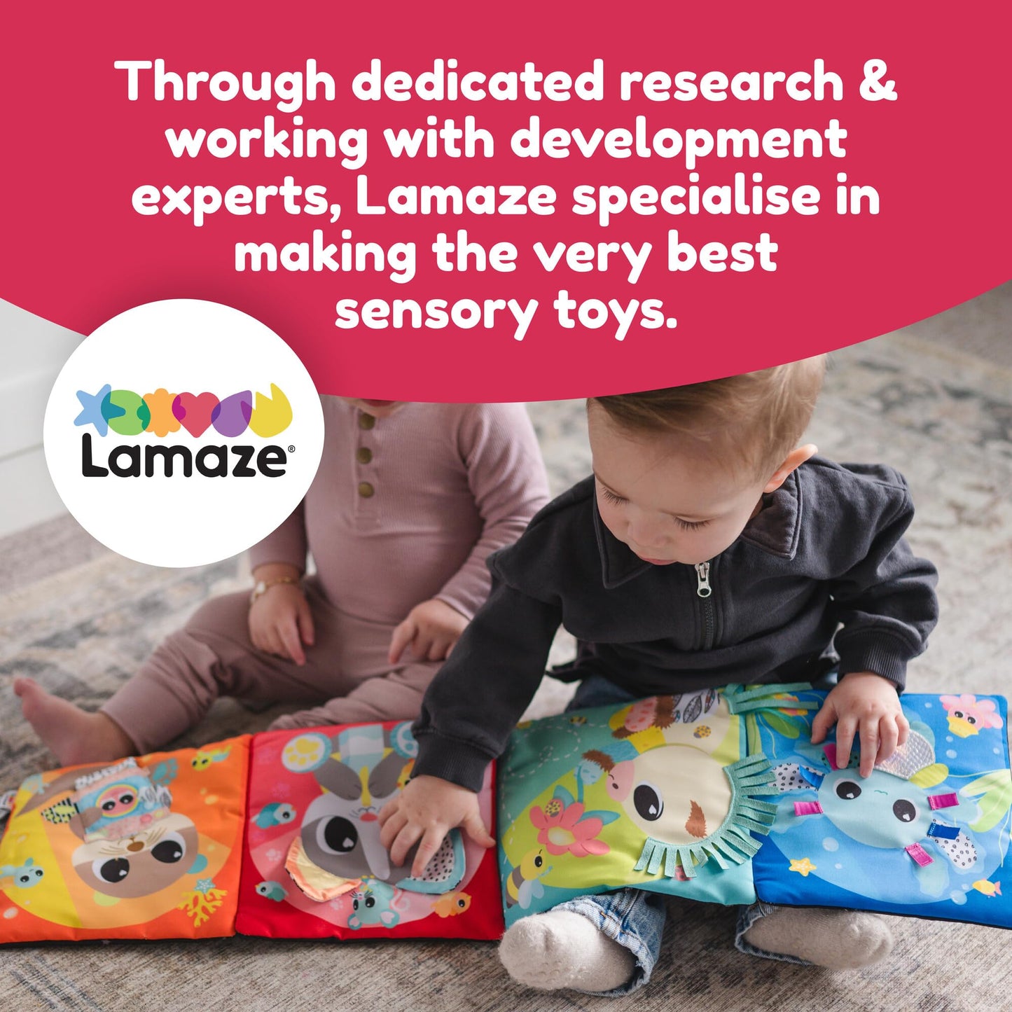 Lamaze Tummy Time Baby Mirror Toy - High Contrast Sensory Mirror for Infant Development, Foldable & Portable Baby Activity Toy, Visual & Fine Motor Stimulation for Newborns - 0 Months and Up