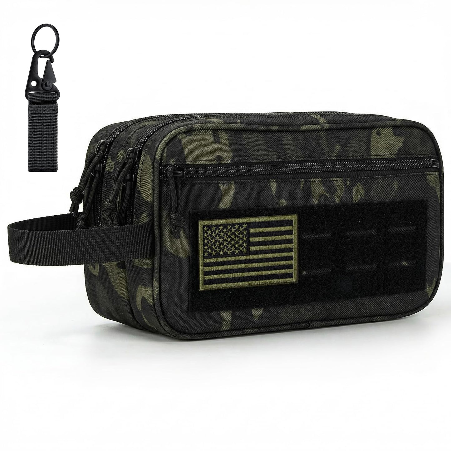 IronSeals Tactical Toiletry Bag Men Hygiene Bag Travel shower Bag EDC Utility Molle Tool Pouch Mens Shaving Kit Bag
