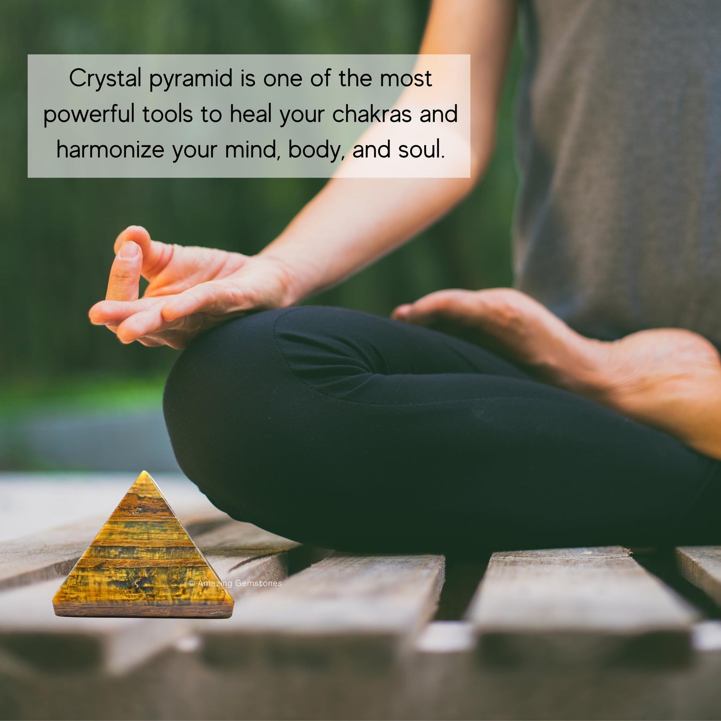 Amazing Gemstone Nellite Pyramid Crystal Healing Stones - 1.5" Great Pyramid Figurine of Natural Stone Pyramid for Meditation, Reiki, Chakra Balancing and Crystal Pyramids Grid