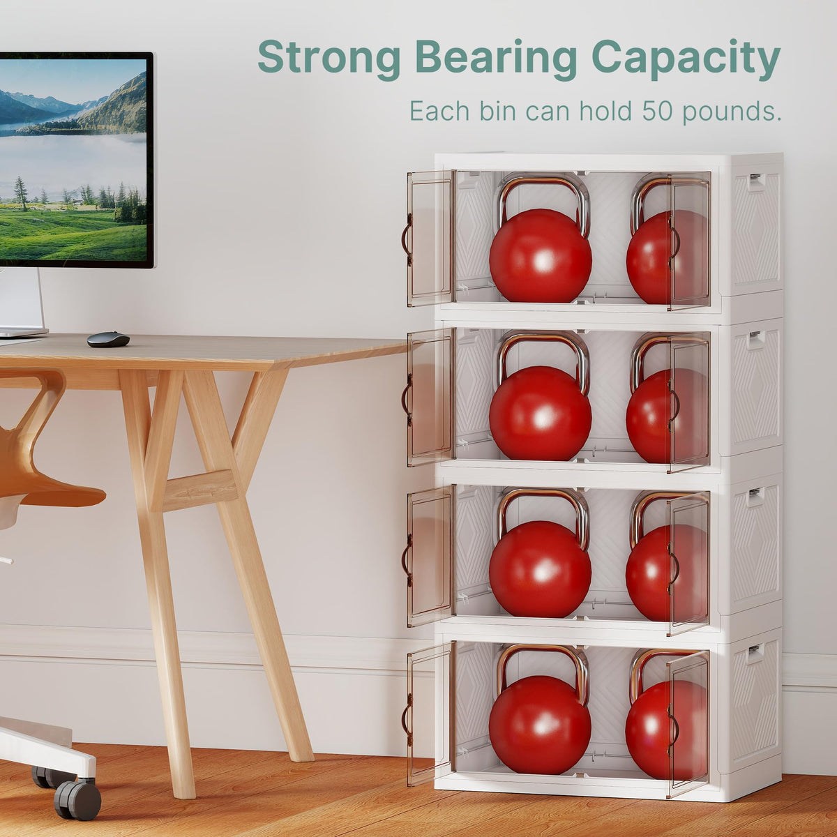 384QT Lockable Plastic Storage Bins (8 Count)