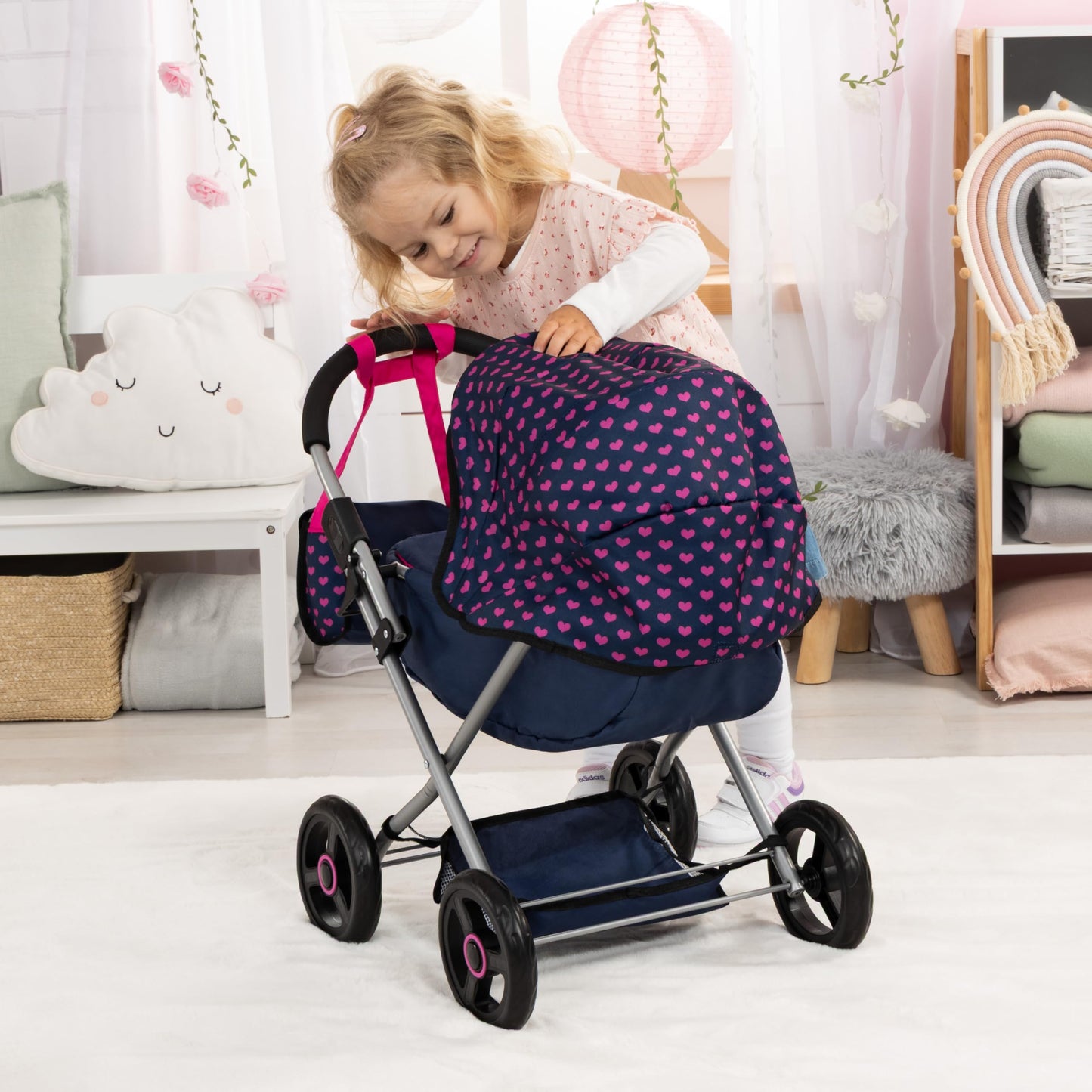 Bayer 4-in-1 Doll Pram Stroller Set with Accessories for 18 in Dolls