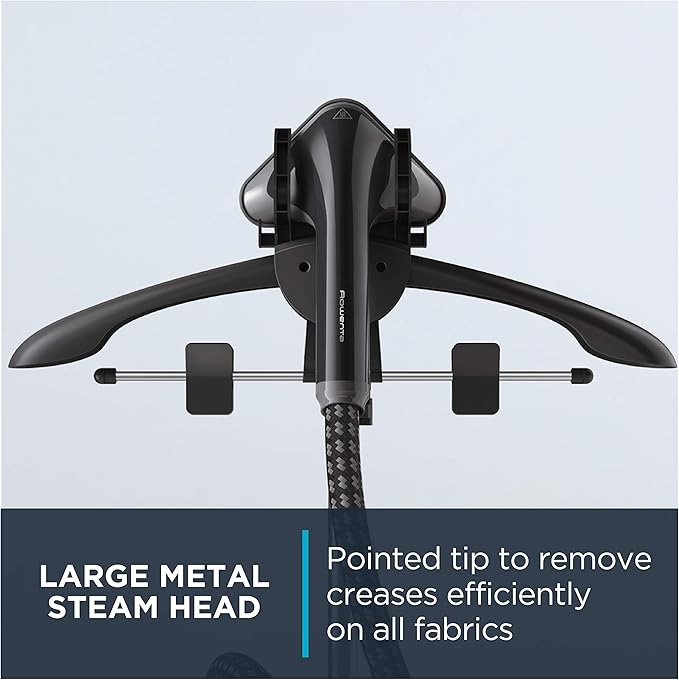 Rowenta, Steamer for Clothes, Pro Style Full Size Steamer with 45 second heat-up & Removable 50 oz Water Tank, 1500 Watts, Included Clips to Hang Clothes, Ironing, Black Clothes Steamer, IS2461