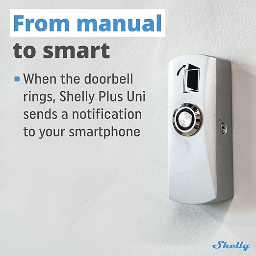 Shelly Plus Uni | Smart Wi-Fi and Bluetooth Operated Module with Dry Contacts | Home Automation | Compatible with Alexa & Google Home | No Hub | Precise Voltmeter | Pulse Counting | Sensor Interface