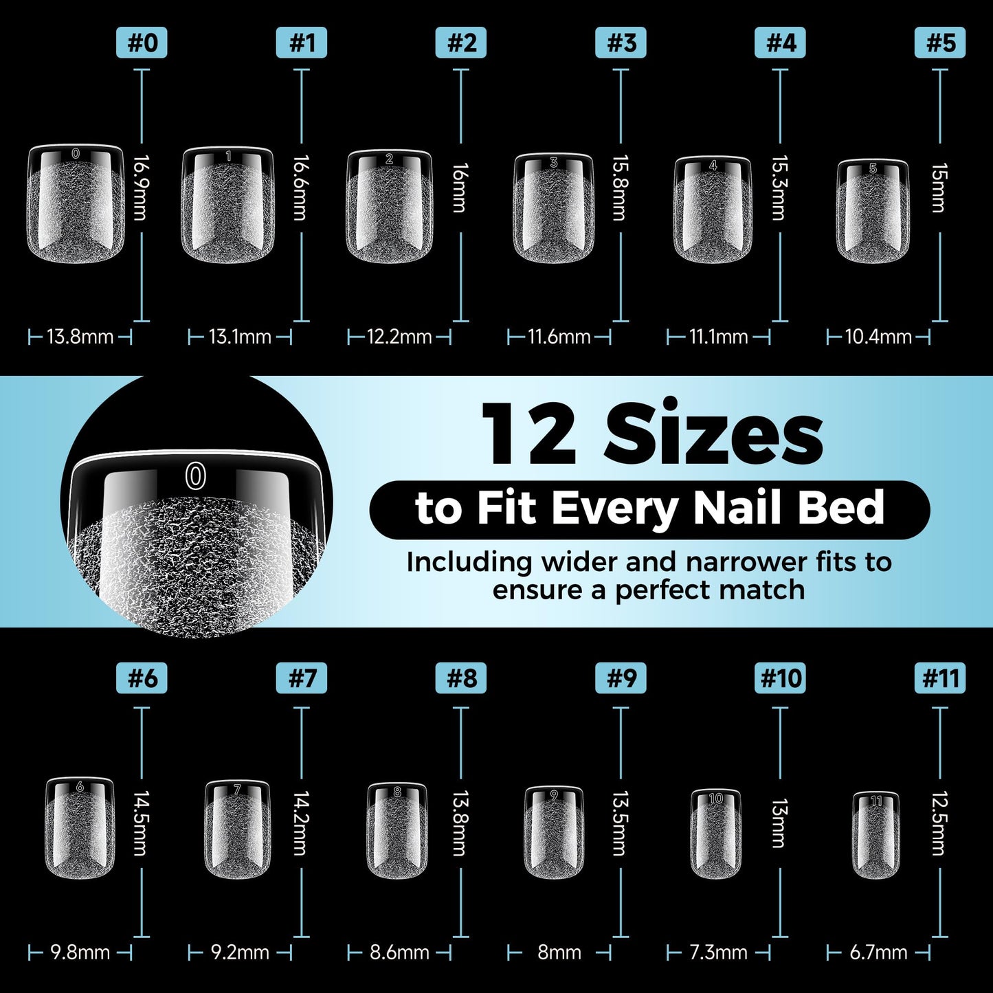 Extra Short Square Nail Tips: XS Short Nail Tips 360PCS Fake Nails 12 Sizes Soft Gel Pre-Shaped Acrylic Clear Square Press on Nails Tips for Nail Extension Home DIY Salon