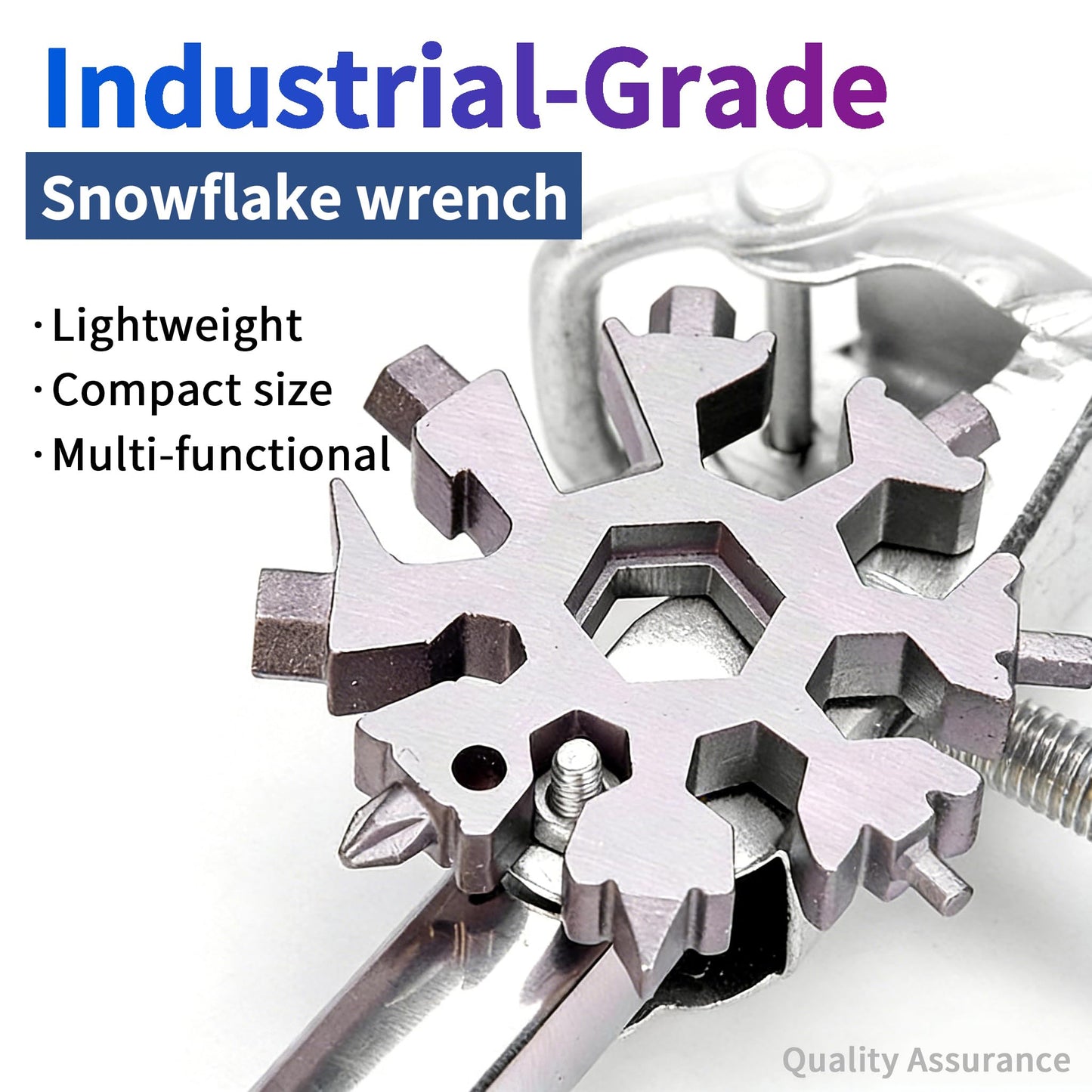 3Packs Snowflake Multi Tool, 18-in-1 Stainless Steel Snowflake Multitool for Bottle Opener and Flat Phillips Screwdriver Kit/Wrench,for Men Adults Da (3 PCS-A)