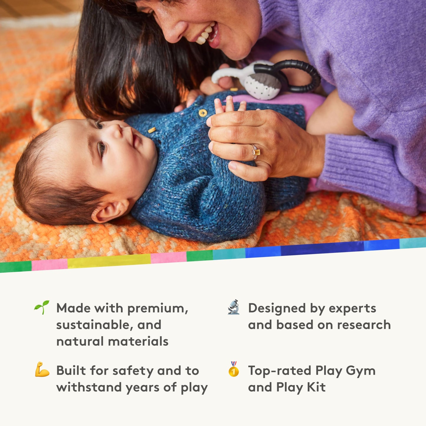 LOVEVERY, The Newborn Gift Set, Play Gym with Sensory Strands and Looker Play Kit, Baby Development Essentials, Ages 0+