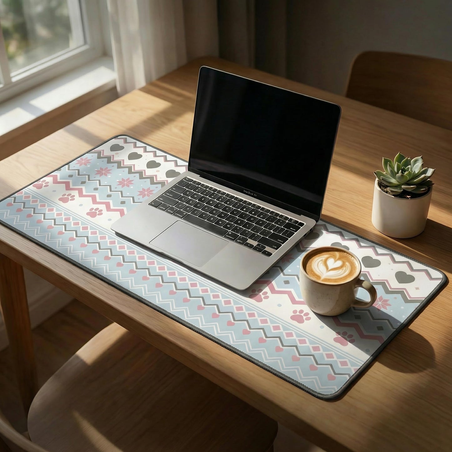 Large Desk Pad, 31.5" x 11.8" Mouse Pad, Desk Mat, Computer Laptop Desk Mat Mouse Keyboard Pad, Modern Abstract Desktop Protector, Desk Accessories, Desk Writing Makeup Mat for Office Home School