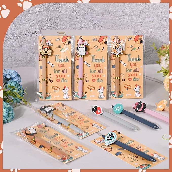 LiYiQ 48 Pcs Vet Tech Gifts Veterinarian Ballpoint Pens Bulk Vet Tech Accessories vet tech week gifts bulk