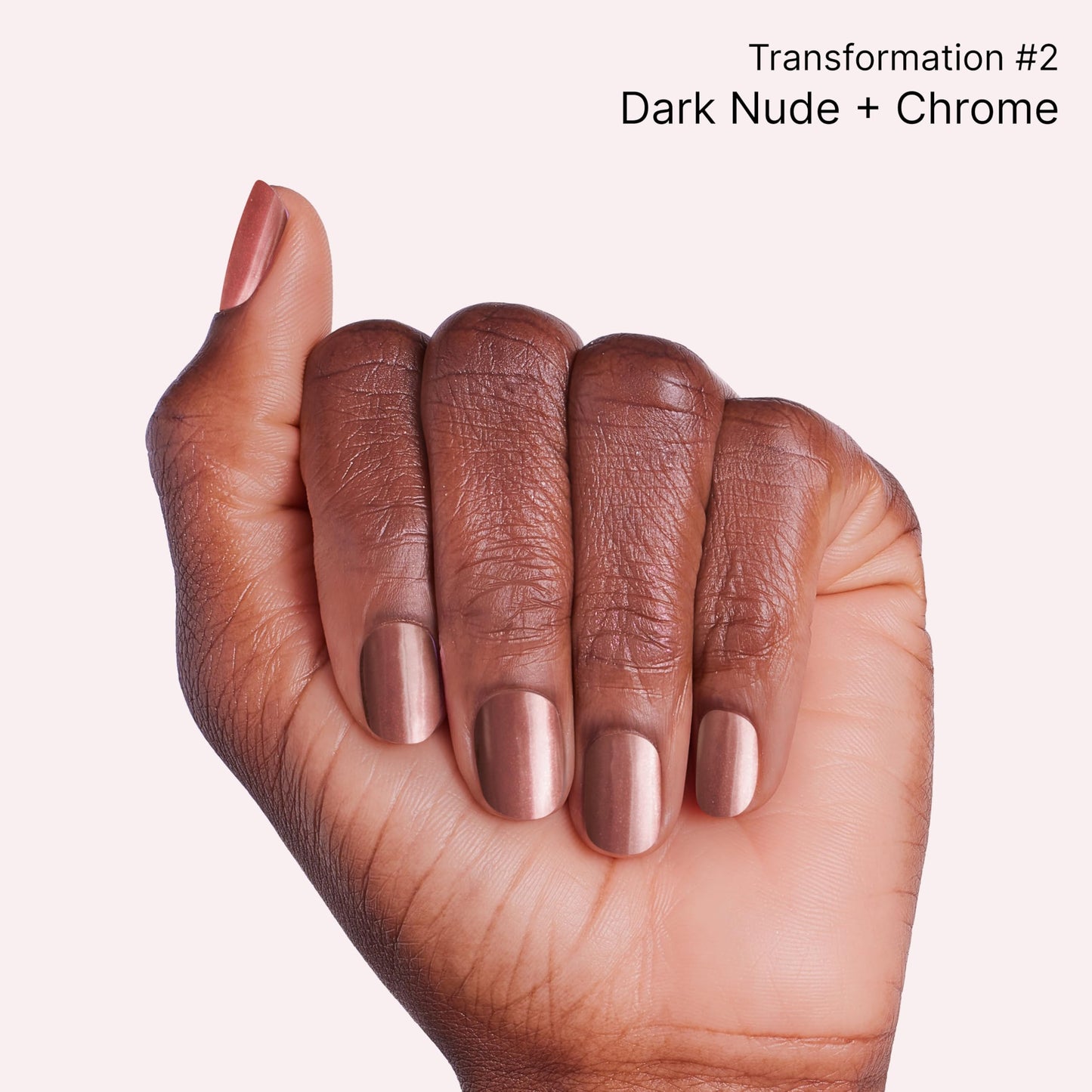 Dashing Diva Chromagic Gel Nail Strips - Bare to Beam - Easy UV Free, Chip Resistant, Long Lasting Gel Nail Stickers and Chrome Powder