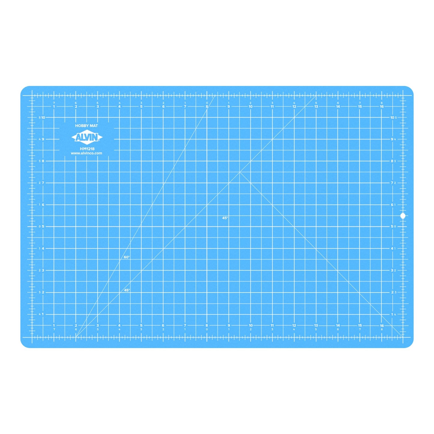 ALVIN HM Self-Healing Cutting Mat for Hobbies 12 x 18 inch | Double-Sided Blue/Grey | 3-Layer Gridded Surface for Arts, Crafts and Sewing - Model HM1218